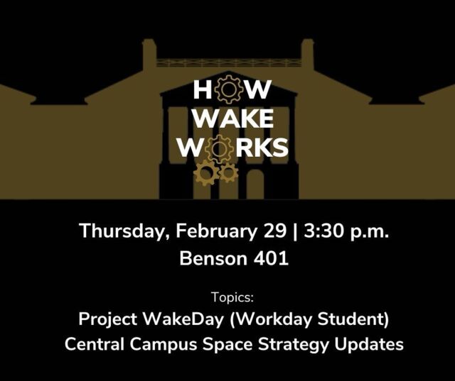 Join Provost Michele Gillespie and Dr. Jacqueline Travisano on Thursday, Feb. 29 at 3:30 PM in Benson 401 to learn more about these important initiatives and how they will impact the Wake Forest community. A reception will follow immediately after in the Reece Gallery outside of Benson 401. See our website to learn more!